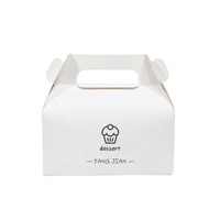 Boîte à dessert en papier à emporter avec poignée, boîte à bonbons creuse en papier, tasse de chocolat, boîtes à gâteaux avec diviseurs