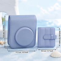 Lerp&Mini Album photo 32 emplacements avec sacoche pour appareil photo, compatible Fujifilm Instax Mini12/13, en cuir PU de protection