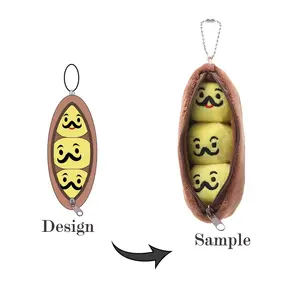 การออกแบบใหม่ที่กําหนดเองมินิตุ๊กตาสัตว์ตราสินค้าที่กําหนดเอง 10 ซม. มินิที่กําหนดเองตุ๊กตาถั่วของเล่นพวงกุญแจ