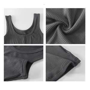 <span class=keywords><strong>Camiseta</strong></span> sin Mangas de Algodón Elástico con Cuello en U, Ajustada, Sexy, Deportiva, para Mujer, Verano, <span class=keywords><strong>Tirantes</strong></span>, Top - Product Image 5