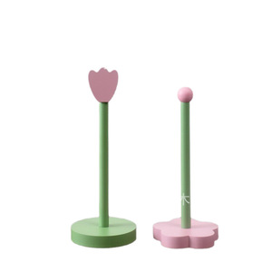 Flower Shaped Wooden <b>Paper</b> Towel Holder Desktop <b>Kitchen</b> Storage Tulip Design For Home Use - Product Image 3