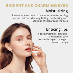 Gel Hidratante Natural de Marca Privada OEM, Colágeno de Oro de 24k, Antiarrugas, Hidratante, Mascarilla para Ojos y Labios para Ojeras - Product Image 4