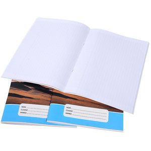 Carnet d'exercices A4 personnalisé avec reliure agrafée, règle Seyès, pour étudiants, fournitures scolaires OEM/ODM, promotion papier - Product Image 1