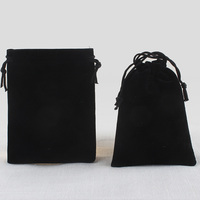 Pochette de luxe en velours avec cordon de serrage pour bijoux, écouteurs, chargeur de batterie externe, sac de rangement pour téléphone portable en gros