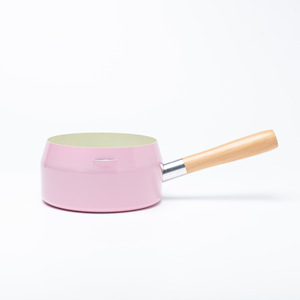 Milk Pot Nonstick Round Cookware For Baby Food Making With Wooden Handle 1.5L Capacity Hand Wash Only - Product Image 1