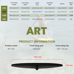GY ART 1201 Premium Carbon Front Wing Jumping Kit Advanced Hydrofoil pour Ocean Wave Riding et Kitesurf - Product Image 2