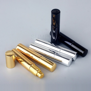 Mini Fashion 10 ml Leak-proof Refillable Perfume <b>Spray</b> Bottle Electroplated Gold <b>Silver</b> Black Glass Silk Screen Printed Cosmet - Product Image 4