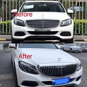 Parrilla estilo Mercedes-Benz Maybach para Clase C W205 2015-2021, pieza de actualización para parachoques delantero de ABS - Product Image 2