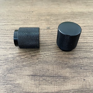 ZJ HANDLE Colors Solid Furniture Black and <strong>Gold</strong> Knurled Pull <strong>Knobs</strong> - 25x28mm Size -- ZJ HANDLE - Product Image 4