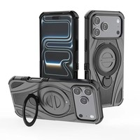 Coque de téléphone de luxe en TPU+PC avec support magnétique multicolore, vente en gros d'usine, pour iPhone 17/16/15/14/13 Pro Max