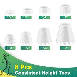 Lot de 8 tees de golf polyvalents en plastique, résistants à l'usure, élastiques, multi-tailles, pour mini-bouteilles de bière, modèle HYT-33 - Product Image 4