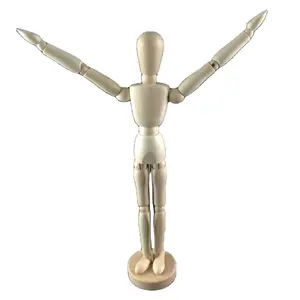 Di legno Del Corpo Umano 5.5 Pollici 15 centimetri di Legno Modello Del Corpo Umano Figura Manichino Mannequin Artista Disegno Schizzo