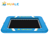 ABY marque personnalisée 7x6ft Muelle De Malla plate-forme flottante gonflable quai à eau tapis d'air pour installation d'amusement en eau de mer