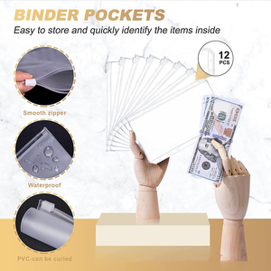 Cahier en marbre de haute qualité en cuir PU A6 liant 60 feuilles à feuilles mobiles Mini journal à glissière 6 trous main grand livre cartes budgétaires en espèces - Product Image 6