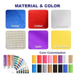 カスタムロゴ入りコットン巾着ポーチと無地キャンバス収納バッグのセット コード付き ギフト包装・旅行用に - Product Image 6