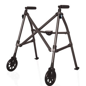 Andador plegable ligero <span class=keywords><strong>Junior</strong></span> para personas mayores y adultos, andador compacto plegable para movilidad de nogal negro - Product Image 1