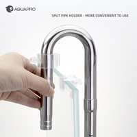 AQUAPRO NVS Ensemble de skimmers écologiques en acier inoxydable argenté pour l'élimination des huiles, accessoires pour tuyaux d'entrée et de sortie d'aquarium