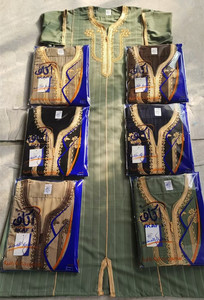 ثوب مغربي مطرز للرجال من CCY لرمضان والعيد، زي إسلامي بقماش لامع، جبة طويلة - Product Image 3