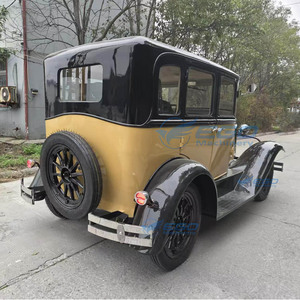 Voiture de tourisme vintage classique électrique personnalisée jaune et noire 5 places – Buggy de tourisme vintage - Product Image 5