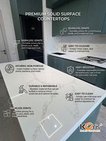 12mm/20mm Weiß Geäderte Acryl-Kunststein Massivplatten Fabriklieferung für Empfangstheken und Arbeitsplatten