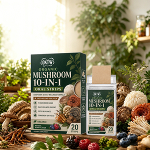 OKTW Bandes Orales Bio aux Champignons 10-en-1 à Dissolution Rapide Saveur Baies Soutien Immunitaire Clarté Mentale Bien-être 20 Bandes - Product Image 4