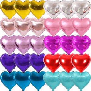 20 Inch Metallic Wavy Pattern Heart Foil Balloon Floating <b>Decorations</b> for Birthday Wedding Party - Product Image 1