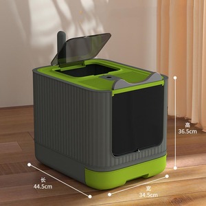 Lettiera per Gatti Completamente Chiusa e Rimovibile Antischizzo e Antiodore in Plastica Sostenibile per Animali Domestici - Product Image 1