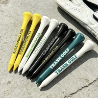 Tee de golf en bois peint, impression sérigraphique personnalisée, souvenir de club de golf, approvisionnement en gros, léger, écologique, durable