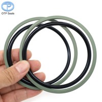 Joints personnalisés en PTFE, joints combinés pour cylindre hydraulique, piston en polytétrafluoroéthylène avec poudre de cuivre, solutions d'étanchéité avec joints toriques NBR