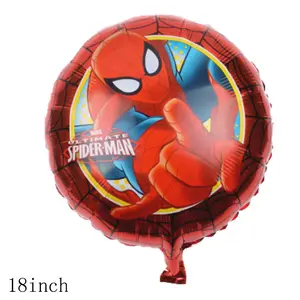 Spiderman-Ballon, Babyspeelgoed, Verjaardagsfeestje Voor Kinderen Versierd En Versierd Met Metalen Spiderman-Ballonnen