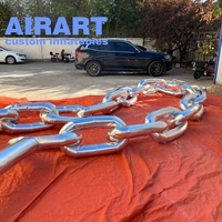 Chaîne de collier gonflable argentée pour la décoration de scène de festival de DJ |   Ballon en chaîne argentée |   Ballons en chaîne argentée