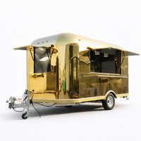 Remorque alimentaire CE pour l'extérieur, chariot à glaces et hot-dogs sur roues, remorque à café pour le camping, camion de cuisine mobile avec cuisine complète