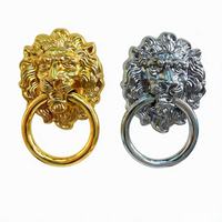 Poignée de porte vintage en forme de tête de lion, bouton décoratif en alliage de zinc pour mobilier, rembourrage de chaise, porte en bois