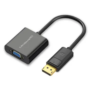 Mindpure porta di visualizzazione di alta qualità per adattatore VGA maschio a femmina convertitore DP a VGA per proiettore lettore TV supporto 1080P