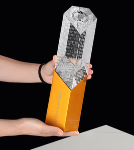 Hz क्लासिक K9 उत्कृष्ट योगदान पुरस्कार क्रिस्टल व्यक्तिगत उन्नत सम्मान असाधारण योगदान पदक ट्रॉफी - Product Image 2