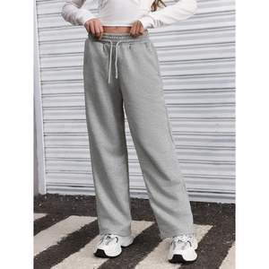 Pantalon de survêtement large pour fille, taille haute, coupe ample, décontracté, 100 % coton molletonné respirant avec poches - Product Image 2