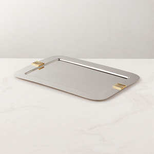 Stainless Steel Serving Platter Farmhouse Tabletop Decor Home Hotel Weddings <b>Offices</b> Decorative Plating Serving <b>Tray</b> - Product Image 4
