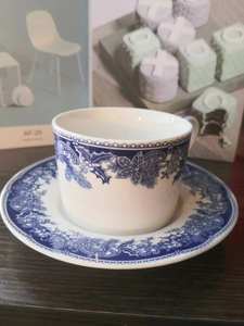 Hot Selling Customizable INS Sala Porcelain Cup Kit Eco-Friendly Ceramic Gold Edged Dish Plum Blossom Rose Gold Rim Fade - Product Image 5