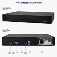 Enregistreur vidéo réseau (NVR) 36 canaux 4K 4 SATA en aluminium avec H.265 pour système de sécurité, reconnaissance faciale IA et détection humaine