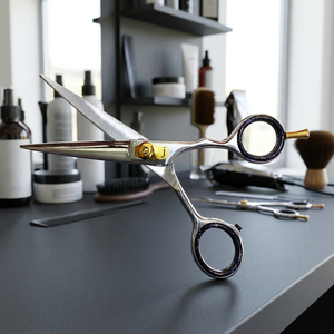 Ciseaux de coiffure professionnels ASAP en acier inoxydable à haute teneur en carbone 4Cr13, manche long, légers, pour droitiers - Product Image 2