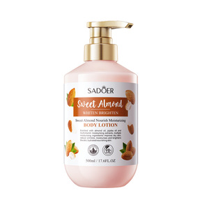 SADOER 500 ml Lait Corporel Crème Hydratante Parfumée Amande Douce Naturelle Soin Blanchissant Visage et Corps - Product Image 6