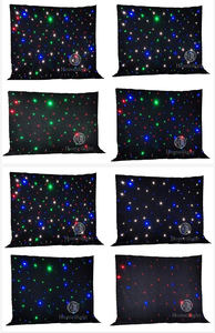 Fabrika fiyat çift katlı yanmaz kadife RGB pırıltı Starlit LED yıldızlı perde için sahne arka fon dekorasyonu - Product Image 5