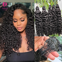 Cheveux humains bouclés birmans pré-bouclés de grade 12A pour tresses au crochet, idéaux pour les tresses Boho Goddess