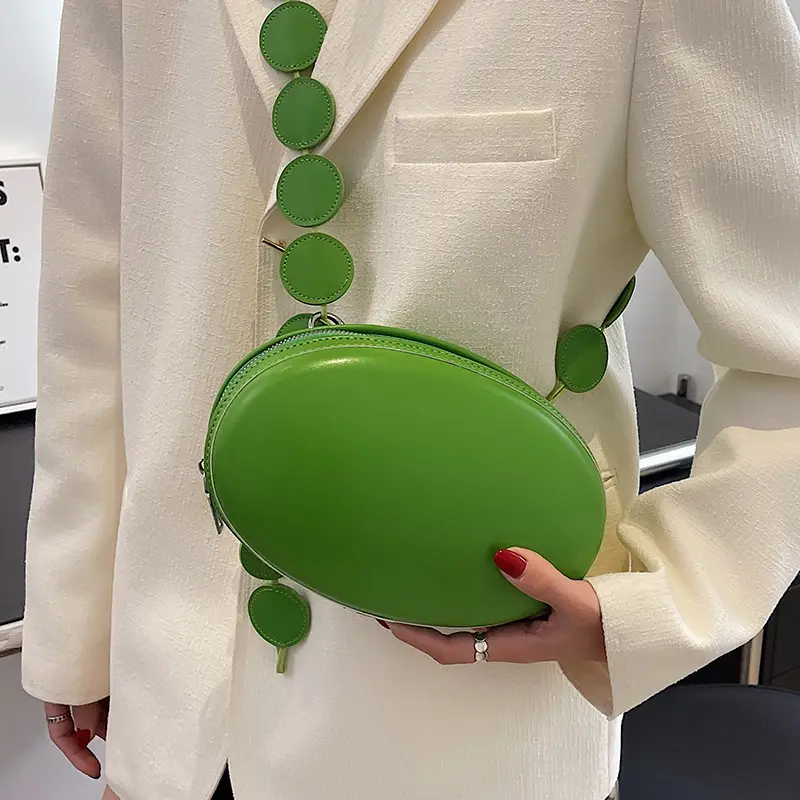 2023 New Designer Women Chic Round Handbag Female Crossbody Bags Luxury Brand Green Pink Shoulder Bags Party Clutch Evening Bags