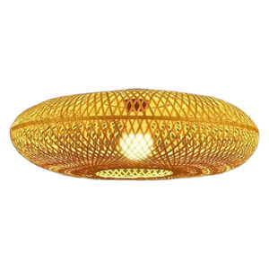 Style japonais Vent silencieux LED Veilleuse Fer Suspension Lumière Rotin Hôtel Homestay Modèle Chambre Vide Villa Magasin de Vêtements Chambre - Product Image 2