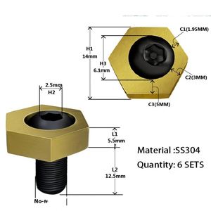 Serre-joints excentriques hexagonaux Ok <span class=keywords><strong>Vis</strong></span> M4 M5 M6 <span class=keywords><strong>M8</strong></span> M10 M12 M16 en acier inoxydable avec écrou pour maintien de pièce fileté - Product Image 1