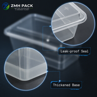 Boîte de préparation de repas carrée en PP de qualité alimentaire, écologique, 1750 ml, compatible micro-ondes et congélateur, avec couvercle verrouillable, impression UV personnalisée, pour sushi et pizza