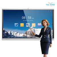 Écran plat interactif 4K de 67 pouces, tout-en-un, PC, 40 points tactiles, Android 14, tableau intelligent pour salle de classe, salle de réunion, conférence