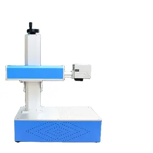 Novo modelo 20w 30w 50w metal máquina de marcação a laser impressora 3d com dispositivo rotativo alumínio/caneta/aço carbono marcador a laser