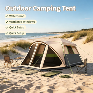 Tente de <span class=keywords><strong>camping</strong></span> spacieuse, protection contre toutes les intempéries, imperméable, coupe-vent, abri familial pour la randonnée, le <span class=keywords><strong>camping</strong></span> en bord de <span class=keywords><strong>lac</strong></span> - Product Image 1